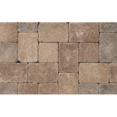 OAKS Colonnade Tumbled Paver in Sandalwood Brown Color, Sold by the Section of 13 Square Feet with 18 Pieces 3 in. x 6 in. and 45 Pieces 6 in. x 6 in